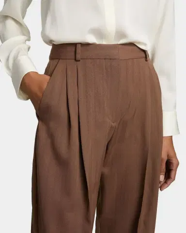 Stella McCartney Mid-Rise Pleated Balloon Crop Trousers | Thumbnail 5 Stella McCartney Mid-Rise Pleated Balloon Crop Trousers | Thumbnail 5