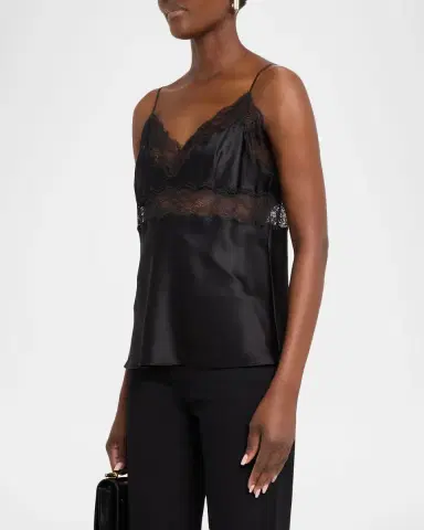 Nili Lotan Felicie Lace Silk Cami Top | Thumbnail 3 Nili Lotan Felicie Lace Silk Cami Top | Thumbnail 3