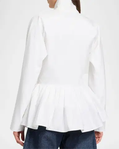 Alaïa Cotton Poplin Peplum Jacket | Thumbnail 2