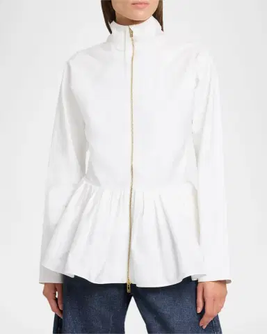 Alaïa Cotton Poplin Peplum Jacket | Thumbnail 3