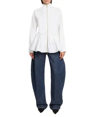 Alaïa Cotton Poplin Peplum Jacket | Thumbnail 1