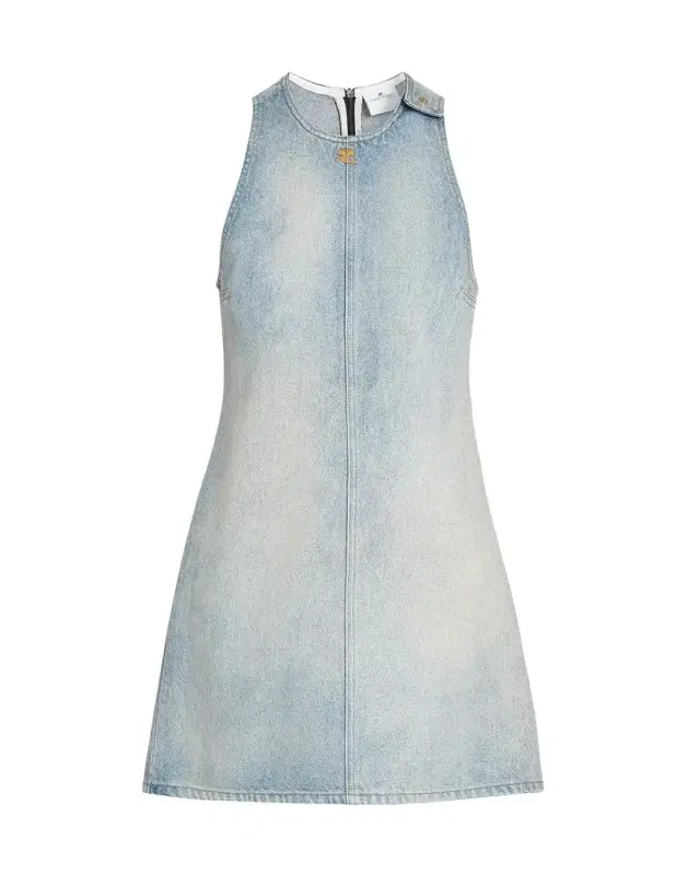 Courreges Heritage Denim A-Line Mini Dress