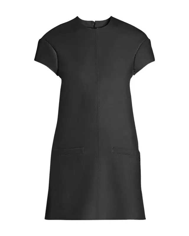 Heritage Wool-Blend Cap-Sleeve Mini Dress