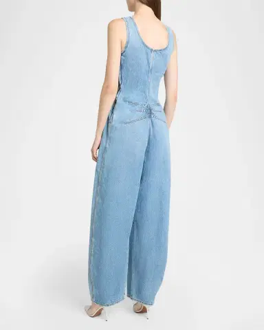Alaïa Round Denim Jumpsuit | Thumbnail 2 Alaïa Round Denim Jumpsuit | Thumbnail 2