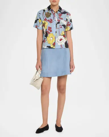 Marni Lined Suede Mini Skirt | Thumbnail 2 Marni Lined Suede Mini Skirt | Thumbnail 2