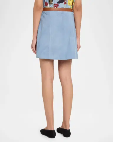 Marni Lined Suede Mini Skirt | Thumbnail 3 Marni Lined Suede Mini Skirt | Thumbnail 3