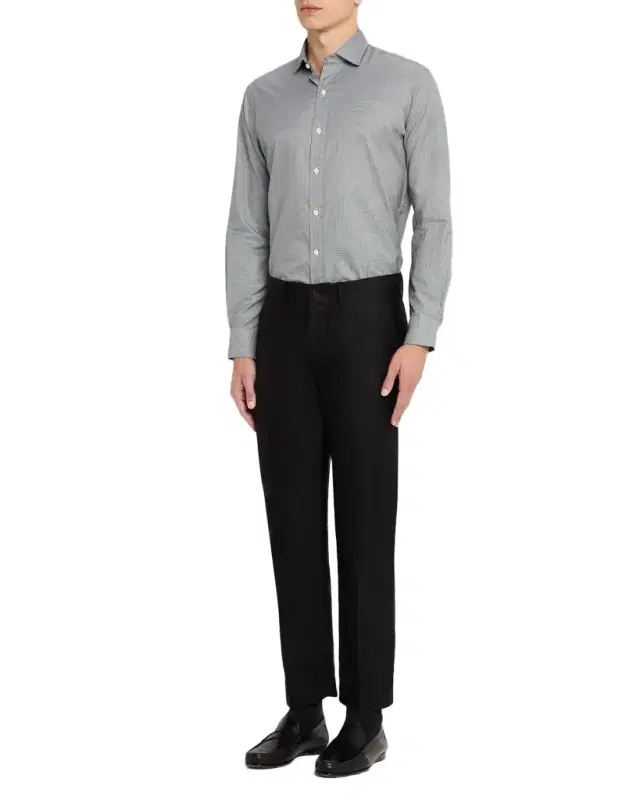 Men 's Classic-Fit Houndstooth Twill Sport Shirt