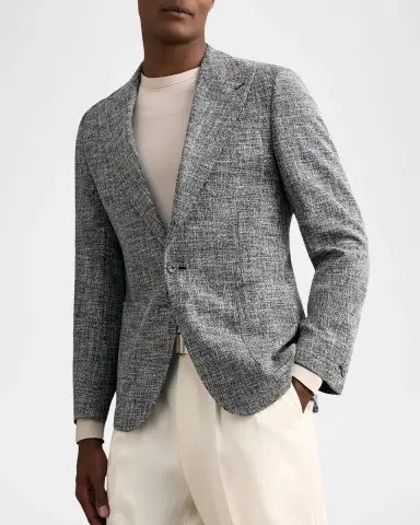 Reiss Men's Textured Melange Slim-Fit Jacket | Thumbnail 3 Reiss Men's Textured Melange Slim-Fit Jacket | Thumbnail 3