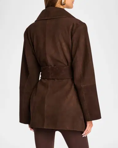 SEROYA Chandra Suede Wrap Jacket | Thumbnail 3 SEROYA Chandra Suede Wrap Jacket | Thumbnail 3