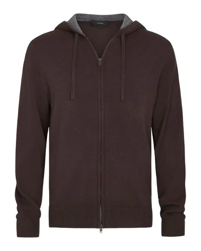 Men 's Cashmere Blend Full-Zip Hoodie