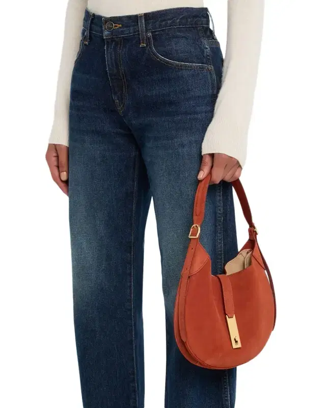 Polo ID Suede Small Shoulder Bag