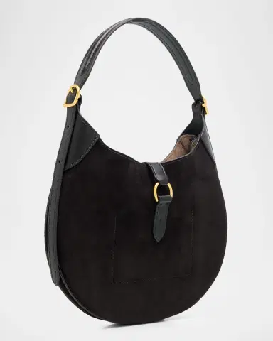 Polo Ralph Lauren Polo ID Suede Small Shoulder Bag | Thumbnail 3 Polo Ralph Lauren Polo ID Suede Small Shoulder Bag | Thumbnail 3