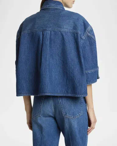 Givenchy Cocoon Short Sleeve Denim Shirt | Thumbnail 3