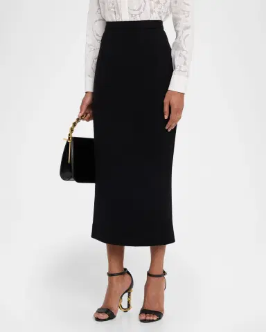Dolce & Gabbana Brushed Wool Midi Pencil Skirt | Thumbnail 3 Dolce & Gabbana Brushed Wool Midi Pencil Skirt | Thumbnail 3