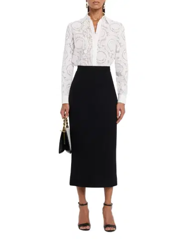 Dolce & Gabbana Brushed Wool Midi Pencil Skirt | Thumbnail 1 Dolce & Gabbana Brushed Wool Midi Pencil Skirt | Thumbnail 1