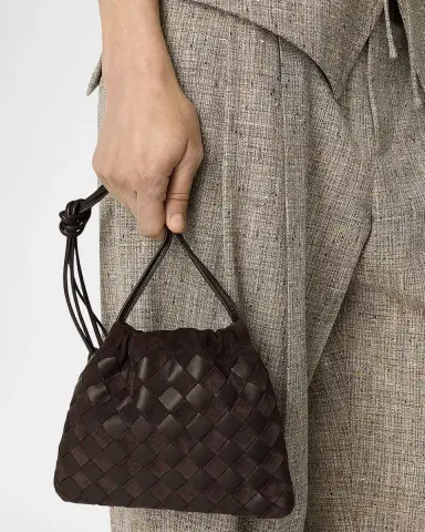 Bottega Veneta Small Leather & Suede Pouch Bag | Thumbnail 4