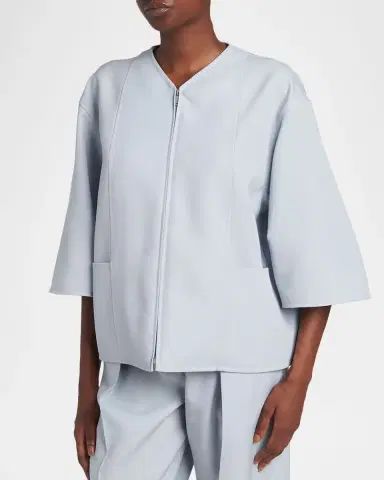 Jil Sander 3/4-Sleeve Zip Jacket | Thumbnail 4