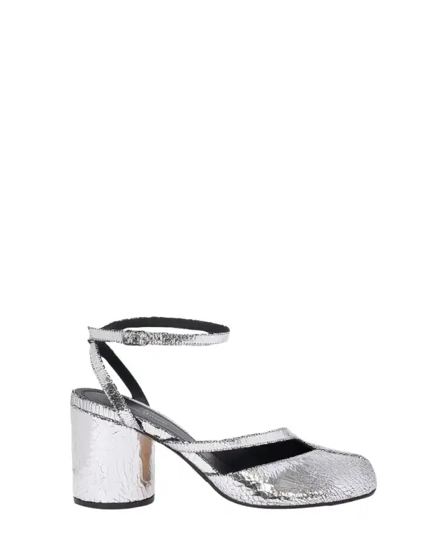 Maison Margiela Tabi Broken Mirror Leather Split-Toe Pumps