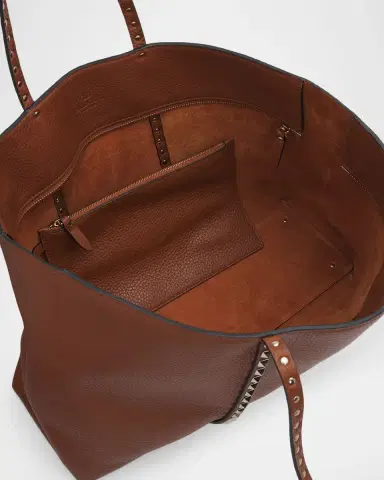 Valentino Garavani Rockstud Grain Leather Tote Bag | Thumbnail 3 Valentino Garavani Rockstud Grain Leather Tote Bag | Thumbnail 3