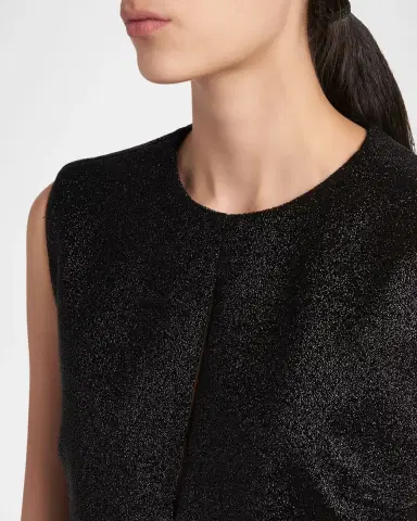 Jil Sander Metallic Velvet Slash Cutout Sleeveless Maxi Dress | Thumbnail 5