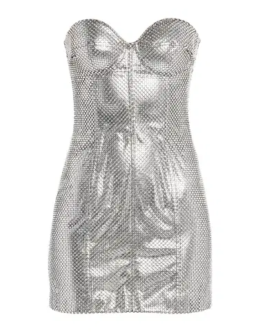 Dolce & Gabbana Crystal Strapless Metallic Bustier Mini Dress | Thumbnail 1