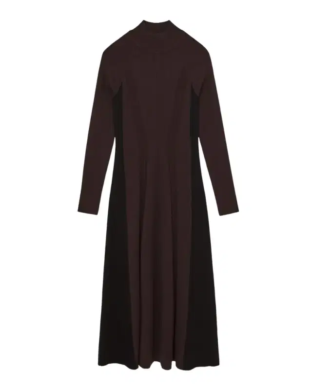 Zaya Contrast-Panel Knit Midi Dress