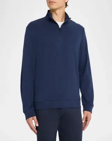 Polo Ralph Lauren Men's Textured Double-Knit Quarter-Zip Sweater | Thumbnail 4 Polo Ralph Lauren Men's Textured Double-Knit Quarter-Zip Sweater | Thumbnail 4