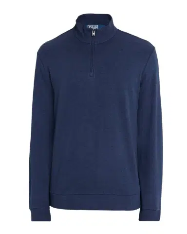 Polo Ralph Lauren Men's Textured Double-Knit Quarter-Zip Sweater | Thumbnail 1 Polo Ralph Lauren Men's Textured Double-Knit Quarter-Zip Sweater | Thumbnail 1