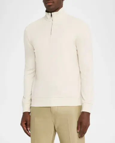 Polo Ralph Lauren Men's Textured Double-Knit Quarter-Zip Sweater | Thumbnail 4