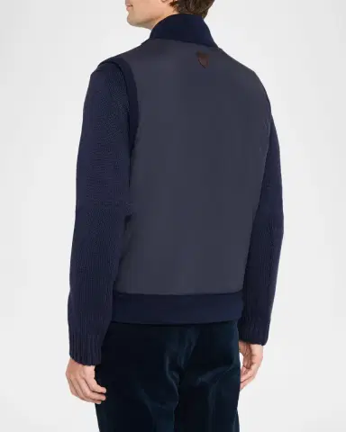 Polo Ralph Lauren Men's Hybrid Full-Zip Knit Sweater Vest | Thumbnail 3
