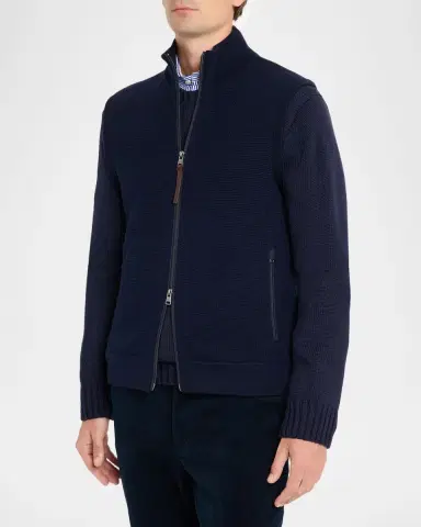 Polo Ralph Lauren Men's Hybrid Full-Zip Knit Sweater Vest | Thumbnail 4