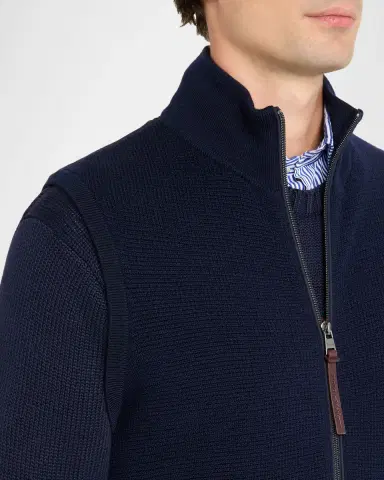 Polo Ralph Lauren Men's Hybrid Full-Zip Knit Sweater Vest | Thumbnail 5