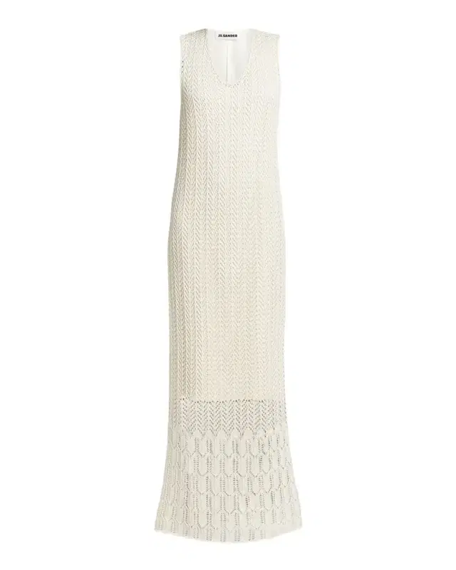 Crochet Knit Sleeveless Maxi Dress