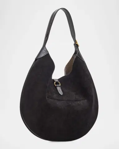 Polo Ralph Lauren Polo ID Suede Large Shoulder Bag | Thumbnail 3