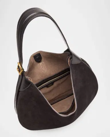 Polo Ralph Lauren Polo ID Suede Large Shoulder Bag | Thumbnail 4