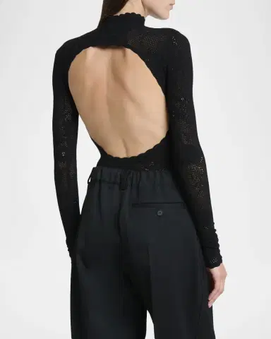 Givenchy High Neck Long Sleeve Bodysuit | Thumbnail 3