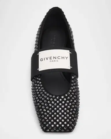 Givenchy Label Embellished Suede Ballerina Flats | Thumbnail 6 Givenchy Label Embellished Suede Ballerina Flats | Thumbnail 6