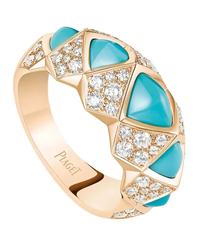 18K Rose Gold Piaget Sunlight Ring, Size 55