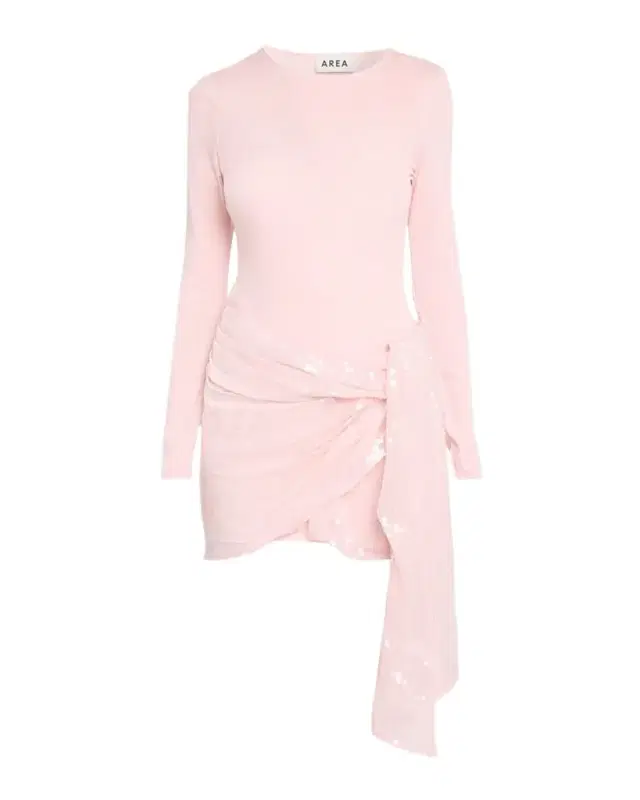 Ballerina Pointelle Sequined Draped Mini Dress