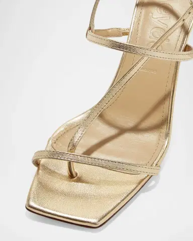 aeyde 65mm Elise Metallic Nappa Leather Sandals | Thumbnail 3