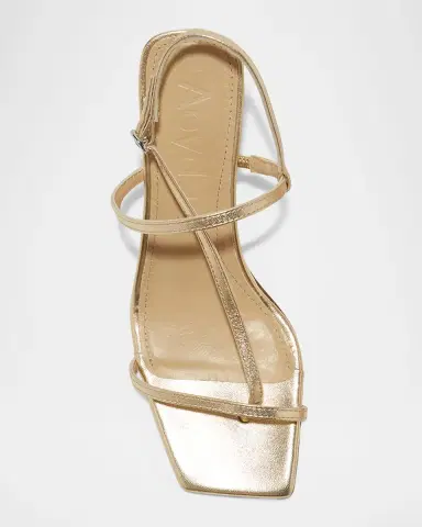 aeyde 65mm Elise Metallic Nappa Leather Sandals | Thumbnail 4
