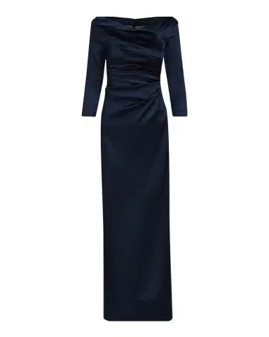 Talbot Runhof Gathered Satin Gown | Thumbnail 1