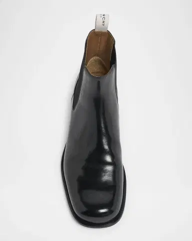 Givenchy Men's Tux Brushed Leather Chelsea Boots | Thumbnail 4 Givenchy Men's Tux Brushed Leather Chelsea Boots | Thumbnail 4