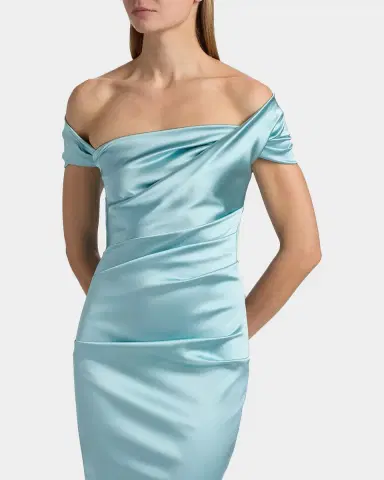 Talbot Runhof Draped Satin Duchesse Off-The-Shoulder Mermaid Gown | Thumbnail 5 Talbot Runhof Draped Satin Duchesse Off-The-Shoulder Mermaid Gown | Thumbnail 5