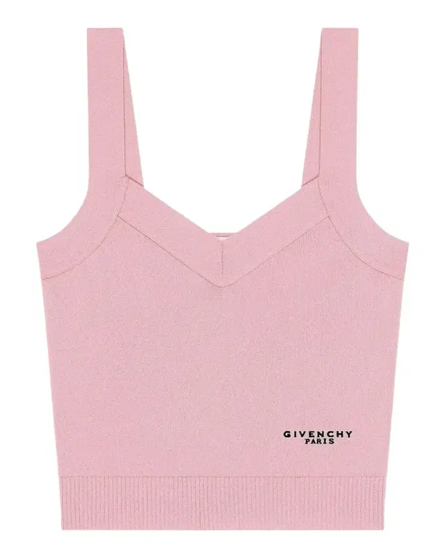 V-Neck Wool-Cashmere Knit Tank Top