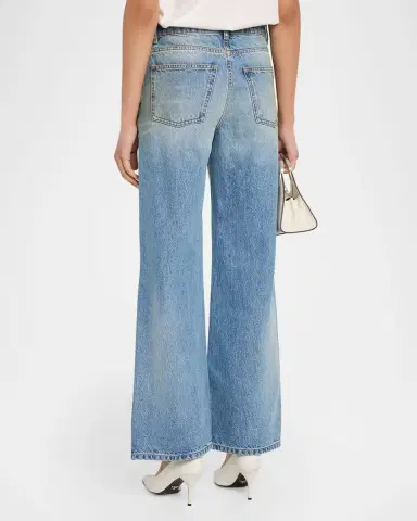 AREA Crystal Fray Relaxed-Leg Jeans | Thumbnail 3
