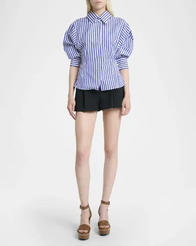 Givenchy Open Back Striped Poplin Shirt | Thumbnail 2