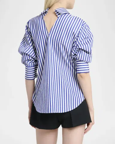 Givenchy Open Back Striped Poplin Shirt | Thumbnail 3