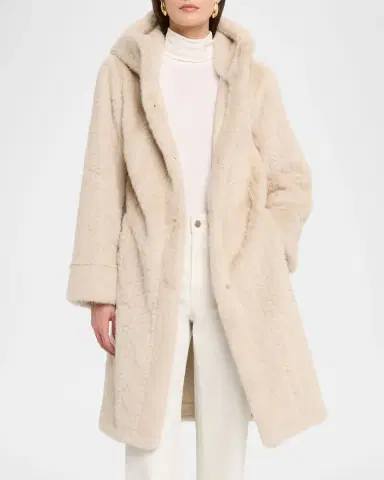 Kobi Halperin Myla Hooded Cable Faux Fur Coat | Thumbnail 4 Kobi Halperin Myla Hooded Cable Faux Fur Coat | Thumbnail 4