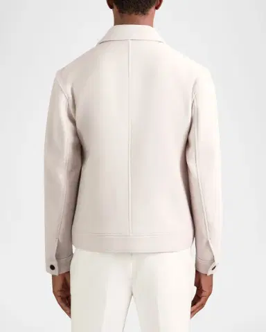 Reiss Men 's Wool-Blend Twin Pocket Full-Zip Jacket | Thumbnail 3 Reiss Men 's Wool-Blend Twin Pocket Full-Zip Jacket | Thumbnail 3